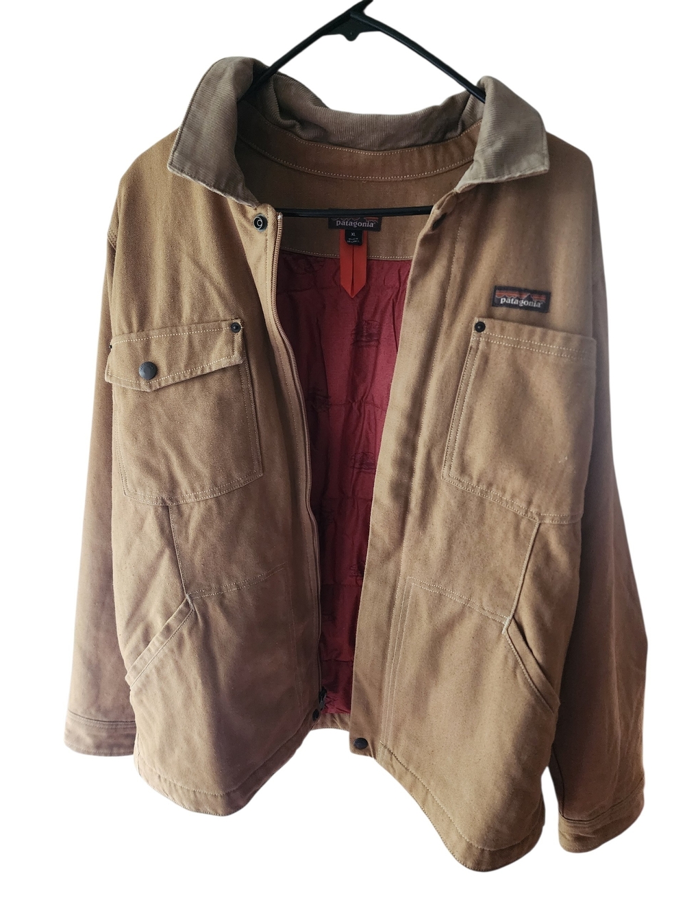 Patagonia Brown Iron Forge Hemp Barn Canvas Field Jacket Coat Womens XL